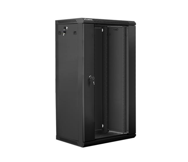 LANBERG Szafa instalacyjna wisząca 19'' 22U 600X450mm czarna (drzwi szklane) WF01-6422-10B - 455314 - zdjęcie 3